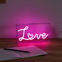 Home Deco Factory Lámpara LED Neon USB Love - Decoración Acrílica con Efecto Neon - Colección Neon