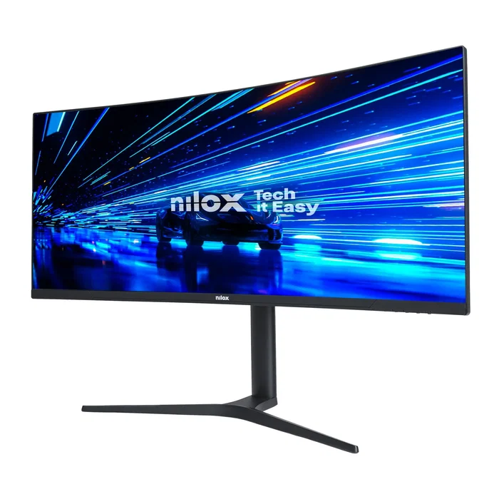 Nilox NXM344KD11 Monitor Gaming Curvo 34" UWQHD (3440x1440), 144Hz, 1ms, Panel MVA, 2xHDMI, 2xDP, Altavoces, VESA, para Videojuegos