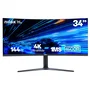 Nilox NXM344KD11 Monitor Gaming Curvo 34" UWQHD (3440x1440), 144Hz, 1ms, Panel MVA, 2xHDMI, 2xDP, Altavoces, VESA, para Videojuegos