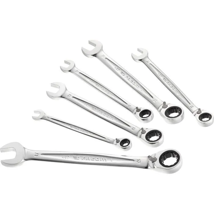 Facom Juego de 6 llaves combinadas de trinquete Facom Juego de 6 llaves combinadas de trinquete