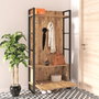 Hanah Home Ml13-A Soporte de recibidor moderno e industrial color pino atlántico 90x34x180 cm