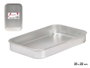 KINVARA Bandeja de Aluminio 35x22cm Plata (Pack de 6)