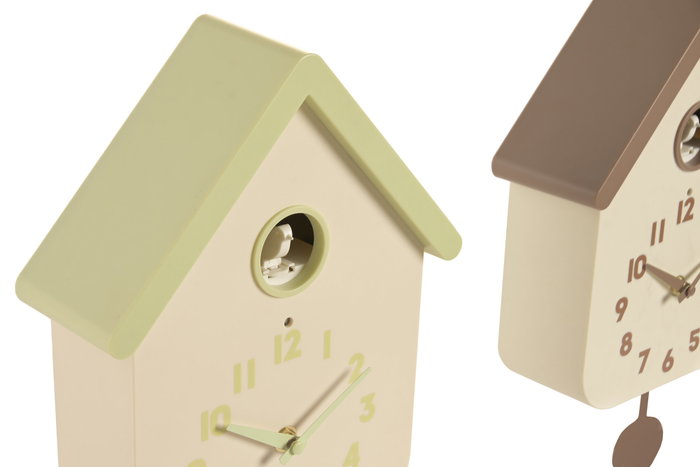 DKD Home Decor Reloj de Cuco Casa de Péndulo Surtido de 2 Unidades