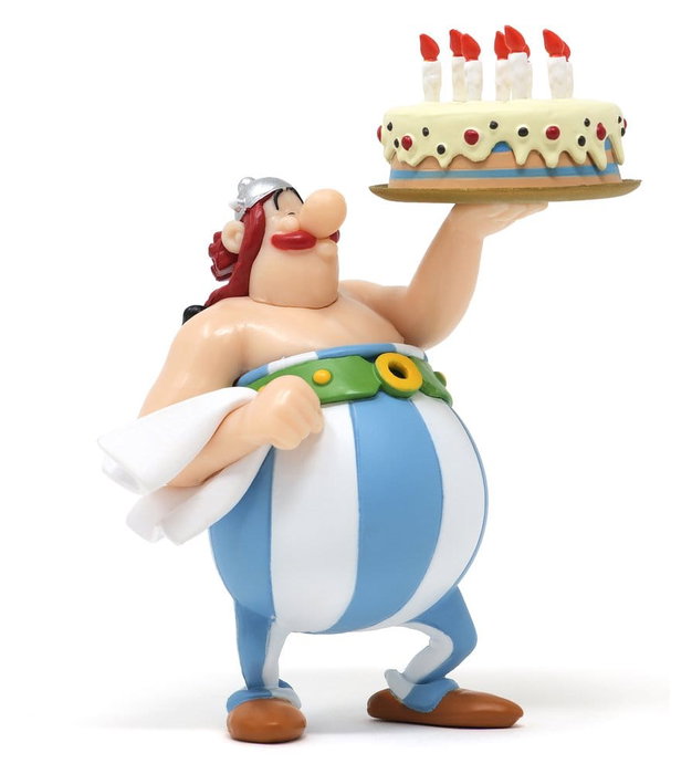 Plastoy Figura de Obélix Feliz Cumpleaños Plastoy Figura de Obélix Feliz Cumpleaños