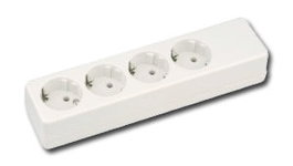 Base Múltiple con TT 4 Tomas Scable 41004