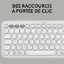 Logitech Pebble Keys 2 M380s Teclado Inalámbrico Bluetooth Botón Easy-Switch Blanco (920-011804)