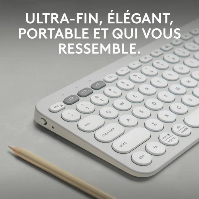 Logitech Pebble Keys 2 M380s Teclado Inalámbrico Bluetooth Blanco con Botón Easy-Switch Logitech Pebble Keys 2 M380s Teclado Inalámbrico Bluetooth Blanco con Botón Easy-Switch