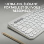 Logitech Pebble Keys 2 M380s Teclado Inalámbrico Bluetooth Blanco con Botón Easy-Switch