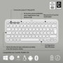 Logitech Pebble Keys 2 M380s Teclado Inalámbrico Bluetooth Blanco con Botón Easy-Switch