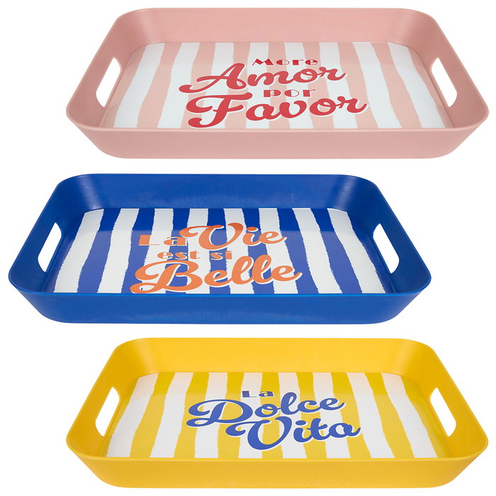 Home Deco Factory Bandeja Dolce Vita 41x32 cm - Amarillo, Azul o Rosa
