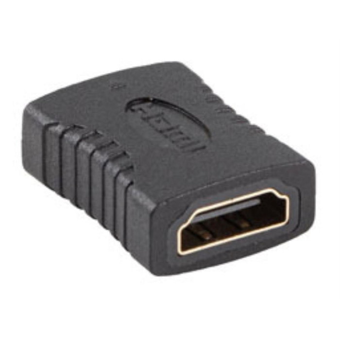 Lanberg Adaptador HDMI Hembra a Hembra, 4K, HDMI 2.0, 18 Gbit/s, Plug & Play, Chapado en Oro, PVC Negro, 1 Unidad Lanberg Adaptador HDMI Hembra a Hembra, 4K, HDMI 2.0, 18 Gbit/s, Plug & Play, Chapado en Oro, PVC Negro, 1 Unidad