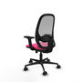 PIQUERAS Y CRESPO Silla de oficina Cilanco Rosa con respaldo de malla Gris