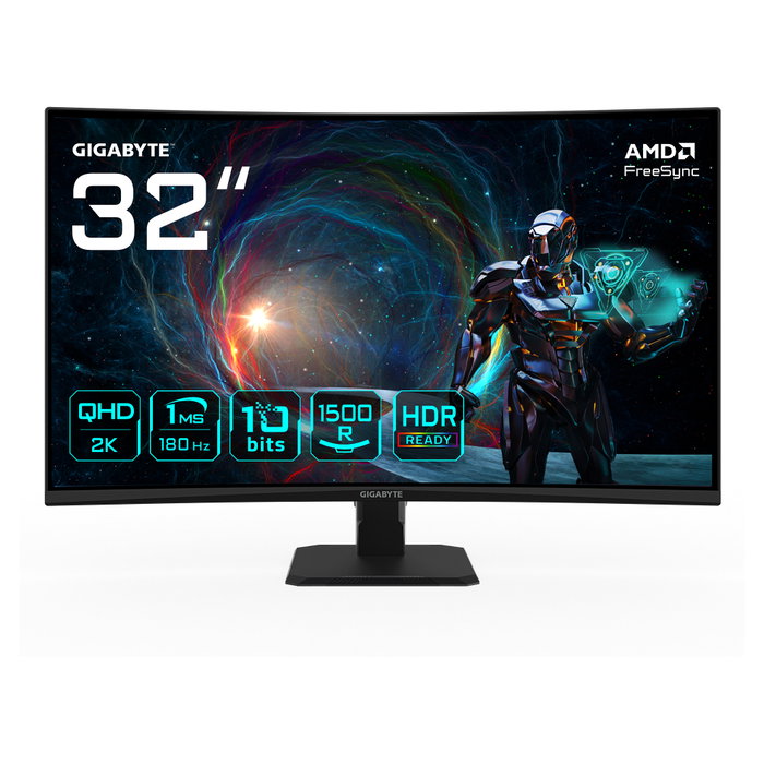Gigabyte GS32QCA Monitor Gaming 32 pulgadas QHD Curvo 165Hz Gigabyte GS32QCA Monitor Gaming 32 pulgadas QHD Curvo 165Hz