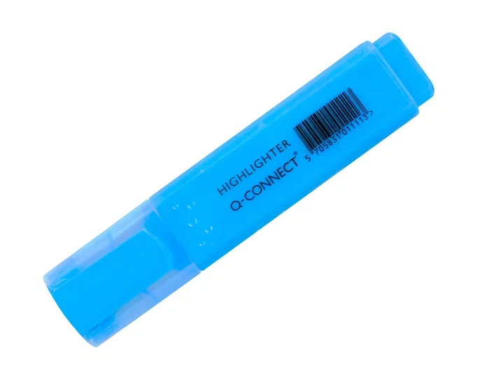 Q-connect Rotulador Fluorescente Azul Punta Biselada Trazo 1-5 mm