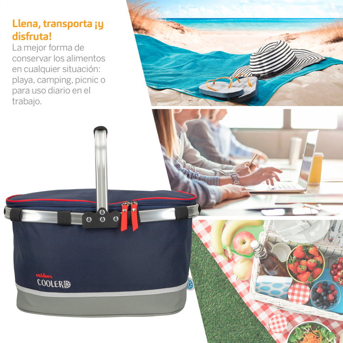 Aktive Bolsa térmica plegable 30 L azul oscuro Aktive Bolsa térmica plegable 30 L azul oscuro