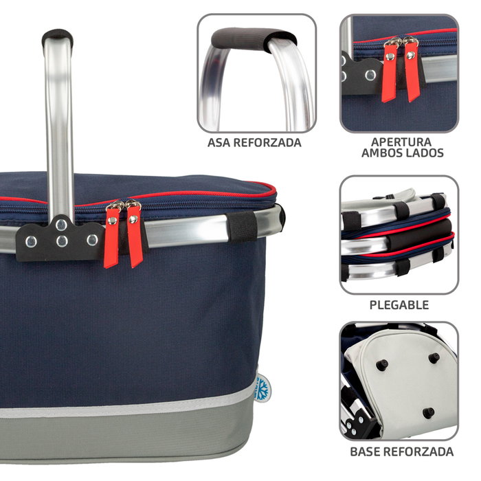 Aktive Bolsa térmica plegable 30 L azul oscuro Aktive Bolsa térmica plegable 30 L azul oscuro