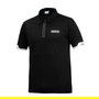 Sparco S01367NR2M Polo con Cremallera Ultraligera Piqué Algodón Poliéster Elástico Negro Talla M para Equipo Corporativo