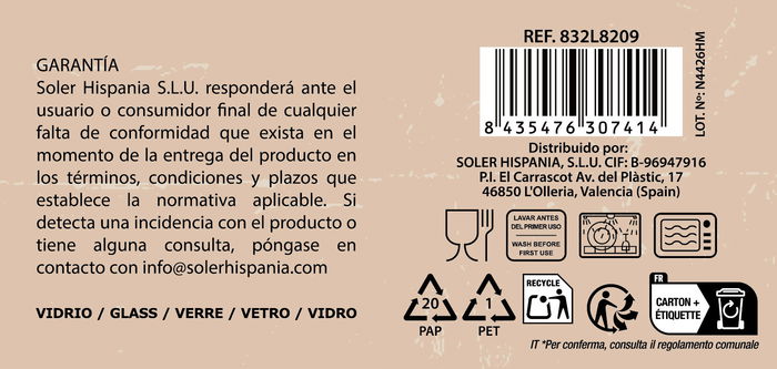 La Mediterranea Set 4 Vasos Keros 270 cc Md (12 Cajas)