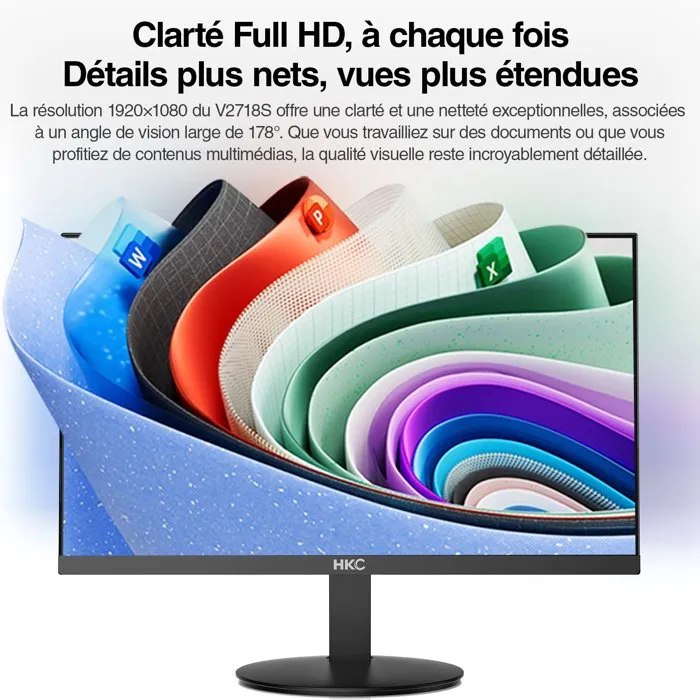 HKC Monitor de PC 27 Pulgadas FHD 144Hz Panel IPS 5ms V2718S