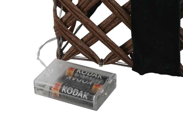 DKD Home Decor Set de Decoración 3 Piezas con LED Natural y Verde