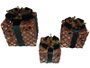 DKD Home Decor Set de Decoración 3 Piezas con LED Natural y Verde