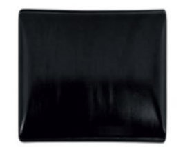 Plato Llano Negro Stoneware 26x26x2.5cm