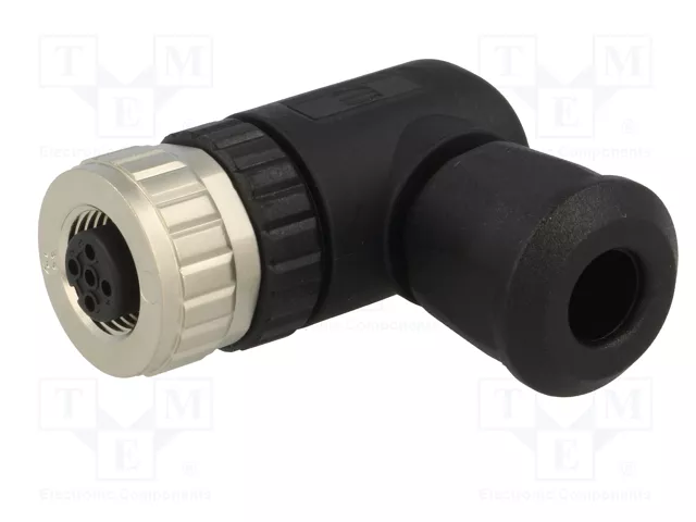 HARTING Conector M12 hembra de 4 pines, angular 90°