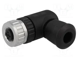 HARTING Conector M12 hembra de 4 pines, angular 90°