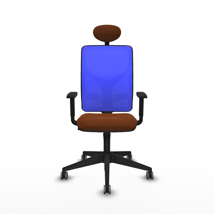 PIQUERAS Y CRESPO Silla de oficina Motilla con mecanismo Sincro, Marrón y Azul PIQUERAS Y CRESPO Silla de oficina Motilla con mecanismo Sincro, Marrón y Azul
