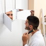 Inde Espejo para Baño con Luz LED y Visión 360° - Pack de 4 Unidades