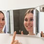 Inde Espejo para Baño con Luz LED y Visión 360° - Pack de 4 Unidades