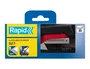 Rapid Grapadora S27 Fullstrip Plástico, Capacidad 30 Hojas, Usa Grapas 24/6 y 26/6, Color Negro/Rojo