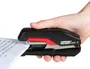 Rapid Grapadora S27 Fullstrip Plástico, Capacidad 30 Hojas, Usa Grapas 24/6 y 26/6, Color Negro/Rojo