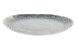DKD Home Decor Plato Moderno 27.5 x 2.7 x 27.5 cm (12 Unidades) Azul Blanco Gres