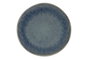 DKD Home Decor Set de 12 Platos Llanos de Gres Esmaltado Azul
