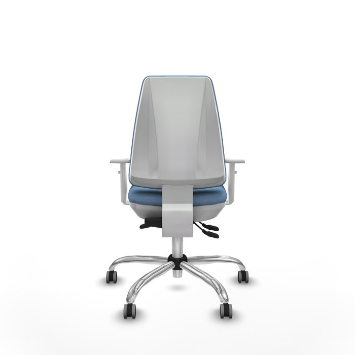 PIQUERAS Y CRESPO Silla de oficina Elche Azul cielo con mecanismo Asincro y Base cromada