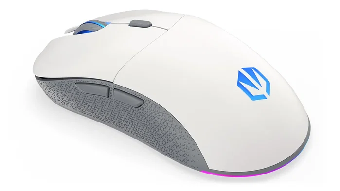 Endorfy GEM Plus Wireless Onyx White Ratón Gaming Inalámbrico 74g Sensor PixArt PAW3395 26000 DPI Retroiluminación ARGB Blanco