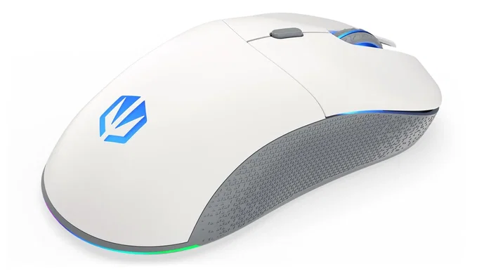 Endorfy GEM Plus Wireless Onyx White Ratón Gaming Inalámbrico 74g Sensor PixArt PAW3395 26000 DPI Retroiluminación ARGB Blanco