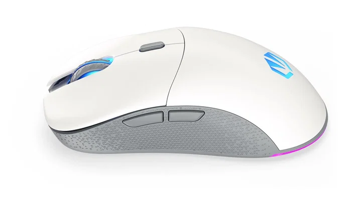 Endorfy GEM Plus Wireless Onyx White Ratón Gaming Inalámbrico 74g Sensor PixArt PAW3395 26000 DPI Retroiluminación ARGB Blanco
