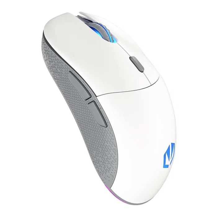 Endorfy GEM Plus Wireless Onyx White Ratón Gaming Inalámbrico 74g Sensor PixArt PAW3395 26000 DPI Retroiluminación ARGB Blanco