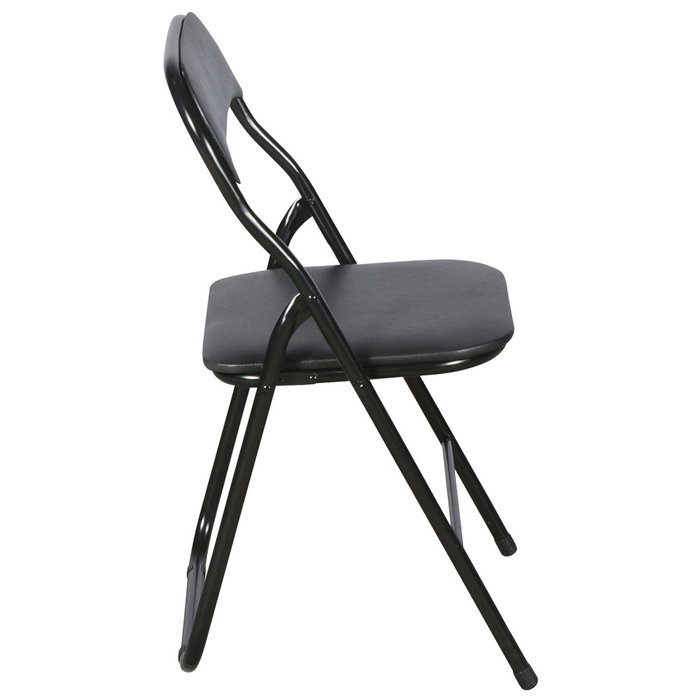 Day Silla Plegable Negra con Asiento Acolchado Soporta 100 kg 44x45x78 cm