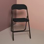 Day Silla Plegable Negra con Asiento Acolchado Soporta 100 kg 44x45x78 cm