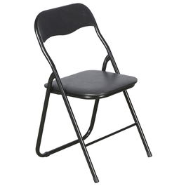 Day Silla Plegable Negra con Asiento Acolchado Soporta 100 kg 44x45x78 cm