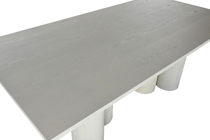 DKD Home Decor Mesa de Comedor Moderna Blanco Granito y MDF 100 x 76 x 200 cm