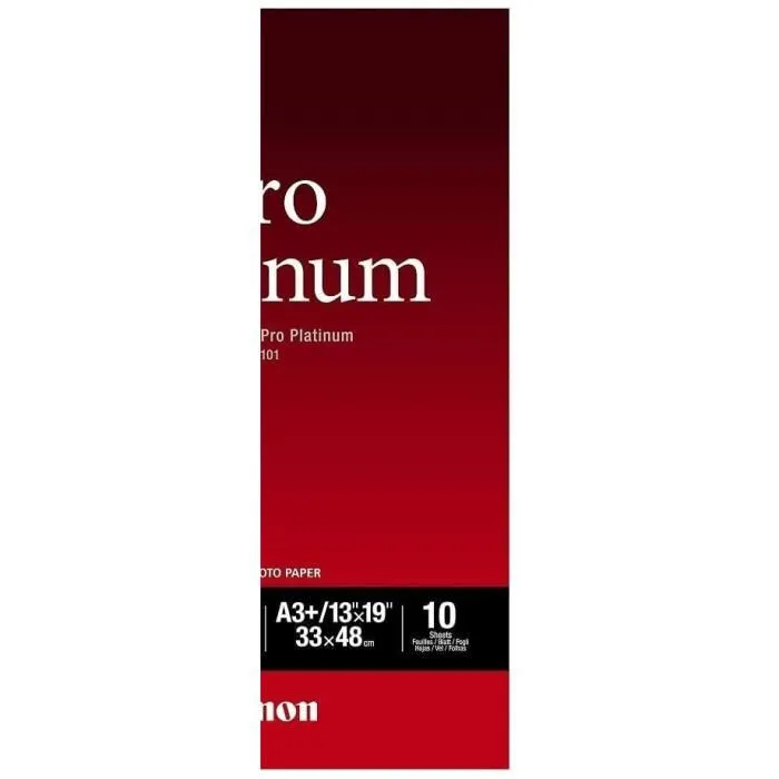 Canon PT-101 Pro Pack 1 Papel Fotográfico Pro Platinum 300g/m2 A3+ 10 Hojas 2768B018