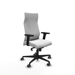 PIQUERAS Y CRESPO Sillón Albacete Blanco con Mecanismo Sincro y Brazos 2D