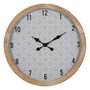 Ixia Reloj Natural-Blanco de Madera y Cristal 60 x 60 cm