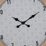 Ixia Reloj Natural-Blanco de Madera y Cristal 60 x 60 cm