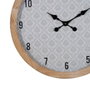 Ixia Reloj Natural-Blanco de Madera y Cristal 60 x 60 cm