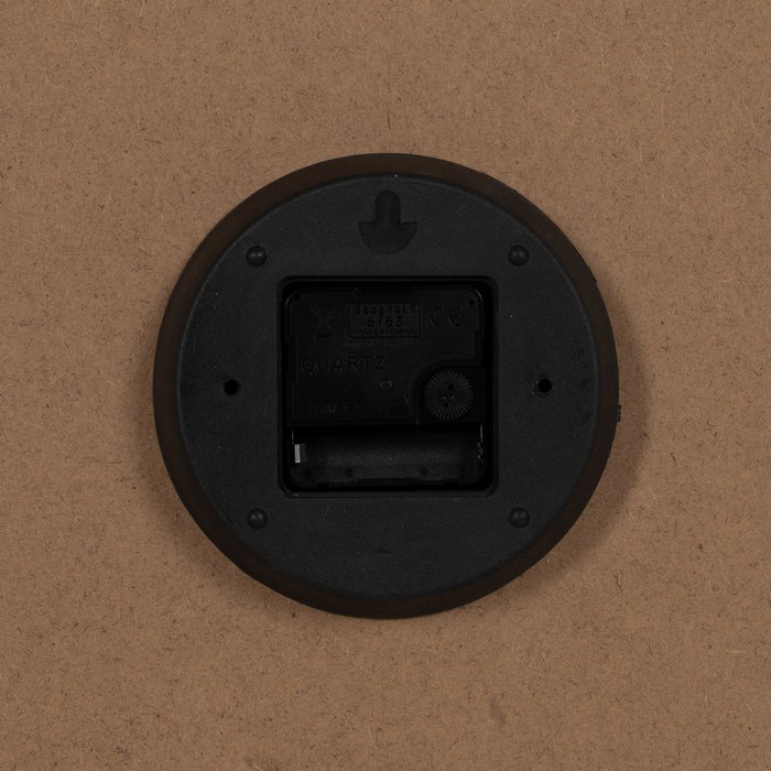 Reloj Natural-Blanco Madera / Cristal 60 X 60 X 6,50 cm